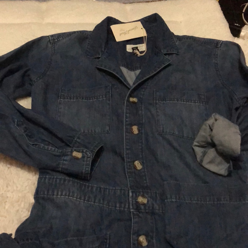 Universal Thread Denim Button-Front Jumpsuit With… - image 6